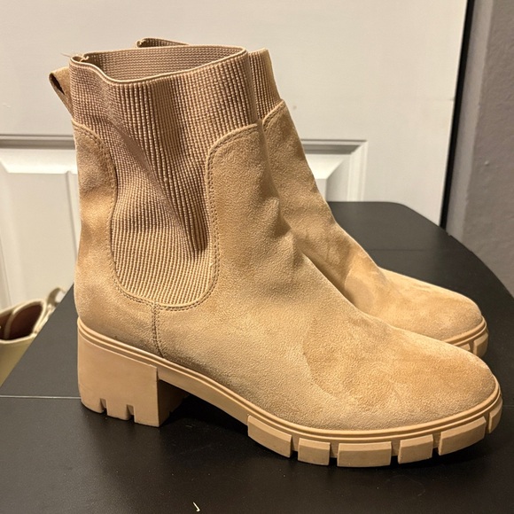 Amazon Beige Ankle Booties - Picture 1 of 5